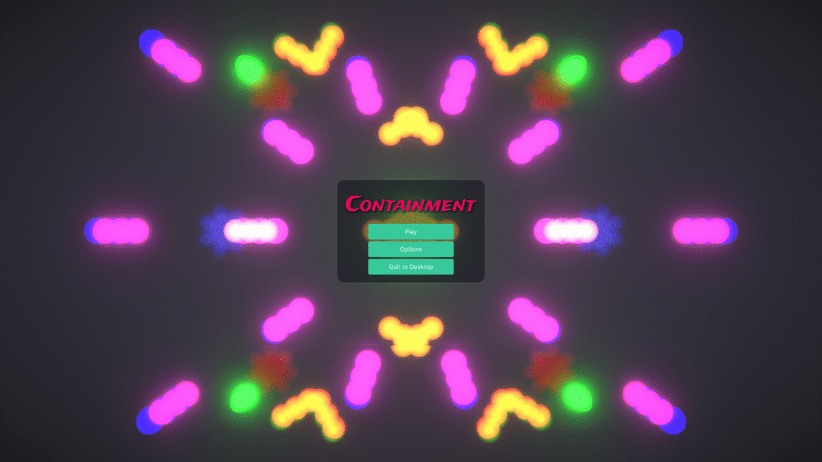 A screenshot of the title screen of Containment