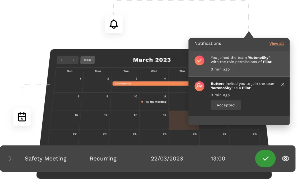 A screenshot of the Flyte Zone notifications screen